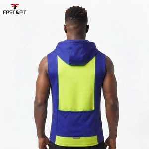 Professional Made Men Summer <b>Hoodies</b> Slim Fit Men Pullover Workout Sleeveless <b>Bodybuilding</b> <b>Hoodies</b> for Gym - Product Image 2