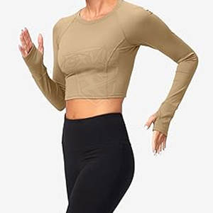Light Weight Women <b>Crop</b> Compression <b>Tops</b> Quick Dry 2026 New Design Women <b>Crop</b> Compression <b>Tops</b> - Product Image 2