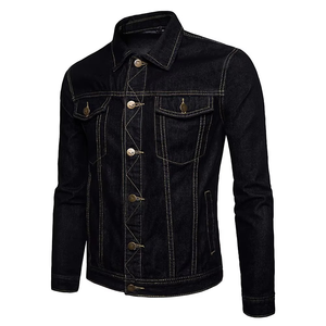 Wholesale <b>Denim</b> <b>jacket</b> for men High Street <b>Custom</b> Men's <b>Denim</b> <b>Jacket</b> Latest Style With High Quality <b>Denim</b> - Product Image 4