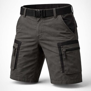 Pantalones Cortos Cargo Tácticos Casuales Personalizados para Hombre, con Múltiples Bolsillos, Cinturón Utilitario, Duraderos, Impermeables, Transpirables, de Oxford 100% Poliéster - Product Image 1