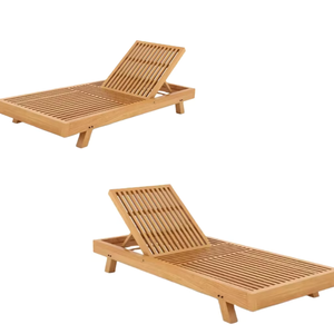 Chaises longues de qualité supérieure Chaise longue de jardin en bois de teck massif Produits en teck des forêts tropicales Chaises longues - Product Image 4