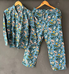 Conjunto de Pijama de Algodón Estampado, Suave y Cómodo, Dos Piezas, Ropa de Dormir, Ropa de Casa, Conjunto para Descansar - Product Image 4