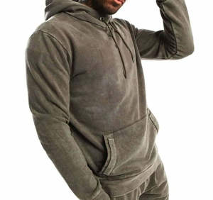 Trajes deportivos casuales con efecto lavado ácido para hombre, de color liso, a precio mayorista - Product Image 2