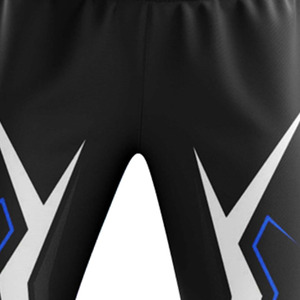 Pantalon de survêtement sportif noir pour homme, taille élastique, séchage rapide, motif imprimé par sublimation, léger, idéal pour l'été - Product Image 5