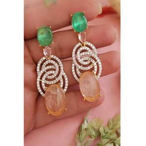 Aretes Colgantes de Moissanita Plateados en Plata de Primera Calidad, Elegantes y Atractivos, para Mujer, Ideales para Fiestas y Eventos Nocturnos, Colección de Moda - Product Image 1