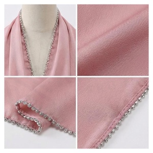 Pañuelo de Seda Rosa para Mujer, Largo, Elegante, de Color Sólido, para Bodas, Accesorio de Moda para Todas las Temporadas - Product Image 4