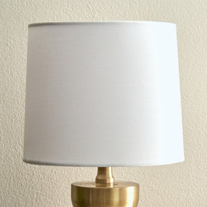 Nordic design Gold <b>Table</b> <b>Lamp</b> Modern Brushed Brass Bedside Light Gourd Metal <b>Base</b> Fabric Shade Small Accent <b>Lamp</b> Bedroom Decor - Product Image 1