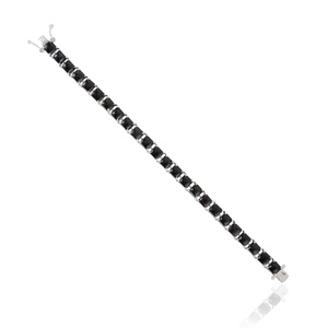 Bracelet tennis en argent sterling 925, onyx noir 100 % authentique, best-seller, pour accessoires féminins - Product Image 6