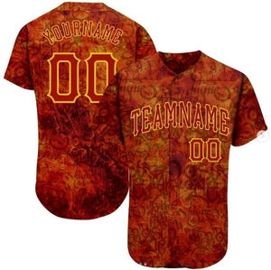 Hot Selling Baseball Jersey Uniform <b>Sets</b> Printed 100% Polyester Custom Colors Logos Breathable Quick Dry Plus Size V-neck Adult - Product Image 6