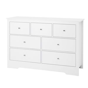 Commode à 7 tiroirs en chêne européen avec dispositif anti-basculement, style moderne et minimaliste, pour rangement de placard - Product Image 1