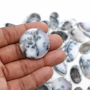 Wholesale Genuine Natural Dendrite Opal Cabochon 925 <b>Silver</b> Ring Pendant Healing Crystal Loose Gemstone Jewelry - Product Image 4