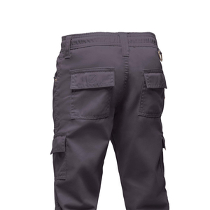 Best Selling Casual Mid Waist Work Wear <b>Cargo</b> Pants Utility Pocket Straight Outdoor Dark Gray Color <b>Trousers</b> for <b>Men's</b> - Product Image 3