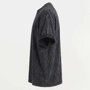 RTS High Sales Men's Clothing T-shirts Solid Printed 100% Cotton <b>Acid</b> Washed Short Sleeves Loose Quick Breathable <b>Drop</b> Shoulder - Product Image 3