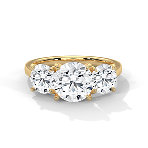 แหวนเพชรทองคำ 14K เพชรเพาะเลี้ยงในห้องปฏิบัติการ แหวนทองคำแท้ 18K สำหรับผู้หญิง สไตล์คลาสสิก รับรองโดย IGI แหวนหมั้น แหวนวันครบรอบ - Product Image 2