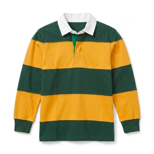 เสื้อโปโลรักบี้ชาย แขนยาว ลายทาง เสื้อทีม ปักโลโก้ได้ ชุดกีฬา - Product Image 1