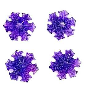 Aigue-marine naturelle en forme de flocon de neige, pierre précieuse sculptée pour la fabrication de pendentifs, cadeau, vente en gros, fournisseur en Inde, pierre d'améthyste - Product Image 3