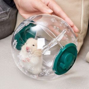 Rueda de Ejercicio Transparente Verde y Blanca de Plástico ABS para Mascotas, Pelota para Ejercicios de Animales Pequeños al Aire Libre, Pelotas Deportivas para Hámsteres - Product Image 1