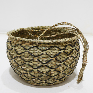 Handmade Boho Eco Friendly Seagrass Hanging Planter <b>Basket</b> <b>Flower</b> Pot Holder Rope Hanger <b>for</b> Garden Use - Product Image 6