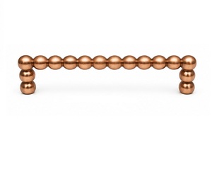 Copper Finish Brass Beaded Bar Handle Traditional Design for Drawer <b>Cabinet</b> Kitchen Furniture Durable Finish - Product Image 1