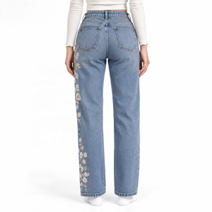 Pantalones Cargo de Mezclilla para Mujer al por Mayor, Mezclilla Lavada, Marca Privada para Marcas de Ropa Urbana, Tallas S-XL, Directo de Fábrica - Product Image 5