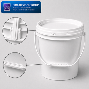 Contenedor de Plástico de 19L con Tapa Hermética; Cubeta Resistente a Químicos para Almacenamiento de Resina Industrial - Product Image 2
