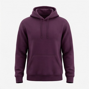 Sweat à capuche léger pour homme, couleur personnalisée avec impression en relief, chaud pour l'hiver, manches longues, doublure 100% coton, col à capuche, pull-over - Product Image 1