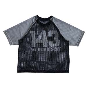 เสื้อยืดตาข่ายโพลีเอสเตอร์คุณภาพสูงจากผู้ผลิต ดีไซน์ล่าสุด เสื้อกีฬาสำหรับผู้ชาย ทรงบ็อกซี่คุณภาพพรีเมียม คอวี ผ้าตาข่าย - Product Image 4