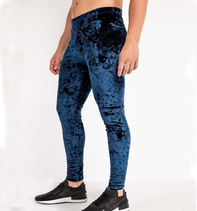 Collants de compression personnalisés OEM pour hommes, séchage rapide, respirants, couche de base de sport, poche latérale, taille élastique, longueur cheville, Spandex/Polyester - Product Image 3