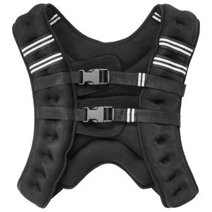 Gilet lesté réglable 20 lb avec bande réfléchissante, équipement d'entraînement corporel pour hommes et femmes, gilet lesté à boucle réglable 10 kg/30 kg - Product Image 4