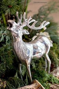 Silver Metal Deer Figurine Handmade <b>Christmas</b> Tabletop Decor Animal Sculpture Modern Design Living Room Housewarming Diwali - Product Image 5