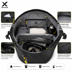 Bolsa Seca Impermeable Personalizada con Cierre Enrollable de 30L, Bolsa de Almacenamiento Seca de TPU y PVC para Kayak, Navegación, Buceo, Rafting, Camping, Senderismo, Viajes, OEM - Product Image 3