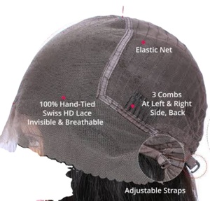 Peluca de encaje frontal HD, pelo sin procesar - Product Image 1