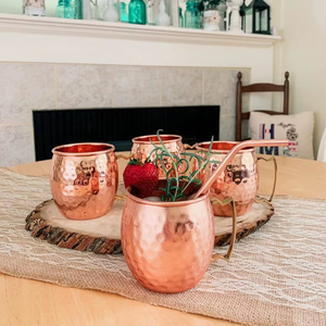 Moscow mule copper <b>mug</b> <b>set</b> for cocktail lovers bulk export private label barware and high demand global wholesale supply - Product Image 1