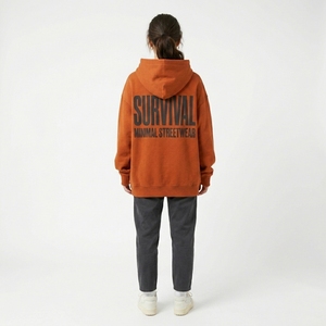 Sweat-shirt à capuche pour femme 100% coton, couleur unie, avec cordon de serrage, coupe classique, streetwear décontracté, printemps-hiver - Product Image 2