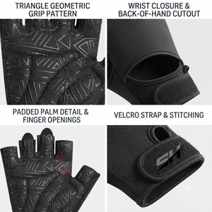 Gants de fitness sans doigts personnalisés pour hommes et femmes, pour la musculation, le cyclisme, les entraînements, antidérapants, fournisseur en gros OEM ODM - Product Image 3