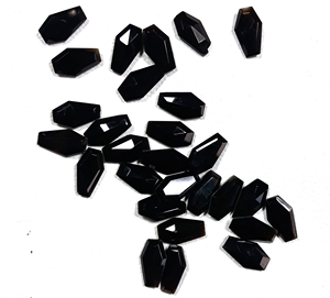 Pierre précieuse cabochon en onyx noir naturel, forme cercueil, taille personnalisée, pierre lâche pour la fabrication de bijoux, vente en gros en vrac - Product Image 2