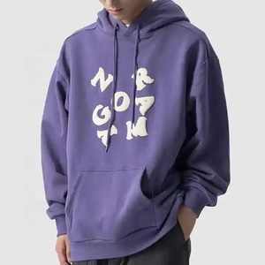 Sweat à capuche Premium à impression en relief, personnalisé, OEM/ODM, prix usine, en coton épais et doux, pour usage décontracté, fournisseur - Product Image 3