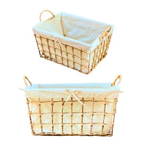 High-Quality Natural Water Hyacinth Seagrass Rattan Bamboo <b>STORAGE</b> <b>BASKET</b> with 2 Handles Kitchen Organizer and Laundry <b>Storage</b> - Product Image 1
