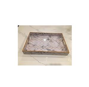 Plateau de service en bois émaillé imprimé, fait main, pour aliments, fruits, vaisselle, thé et café - Meilleure vente - Product Image 5