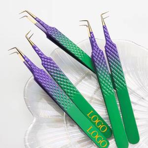 Pinzas para Pestañas con Punta Suave de 10 mm, Recubiertas en Oro, Herramienta de Precisión - Product Image 2