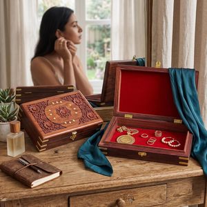 กล่องใส่เครื่องประดับอเนกประสงค์กันน้ำ Sheesham Classic ขนาด 106 นิ้ว - Product Image 4