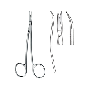 Ciseaux à gencives de haute qualité 11 cm, instrument dentaire incurvé en acier inoxydable, ciseaux chirurgicaux pour gencives, outils chirurgicaux pour dentistes - Product Image 2