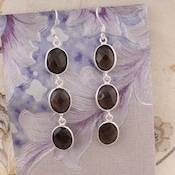 Pendientes Colgantes de Cuarzo Ahumado, Plata de Ley 925, Joyería Boho Hecha a Mano con Piedras Preciosas, Pendientes de Cristal Marrón Natural - Product Image 5