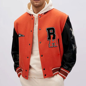 Veste de baseball respirante en cuir pour homme avec logo personnalisé – Nouvelle collection - Product Image 1