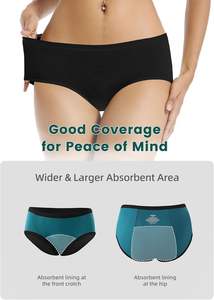Ropa Interior Menstrual para Mujer: Absorción, Protección contra Humedad, Equilibrio, Transpirable, Algodón Elástico, Tiro Alto, Cobertura y Protección contra Olores al Por Mayor - Product Image 4