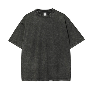 เสื้อยืดผู้ชายขายส่งแบบเรียบ โอเวอร์ไซส์ สกรีนลายได้ตามสั่ง เสื้อยืดลำลองแขนครึ่ง คอกลม สำหรับวัยรุ่น - Product Image 1