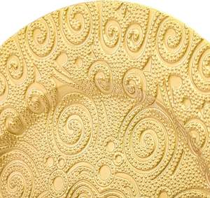 Assiette de présentation style vintage, finition antique, vaisselle décorative pour réception de mariage - Product Image 3