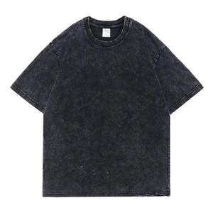 T-shirt graphique surdimensionné en coton épais pour homme, style streetwear, avec logo brodé, vêtement de mode urbaine, coupe ample - Product Image 2