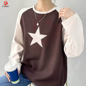 Camisetas Personalizadas de Manga Larga Raglán para Hombre, Tejido Waffle Térmico, Algodón, Corte Regular, con Estampado de Estrellas - Product Image 3