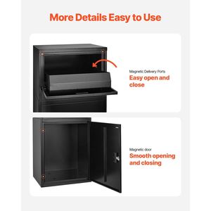 Anti-Theft Lockable <b>Parcel</b> Drop <b>Box</b> 38.6 in Outside Package Delivery Storage Secure <b>Outdoor</b> Storage Solution - Product Image 6